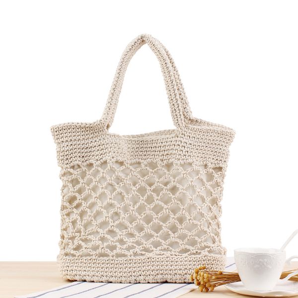 solid color cotton thread hand hook braided bag female hand-held vacation beach grass bag women fashion summer handbag tote
solid color cotton thread hand hook braided bag female hand-held vacation beach grass bag women fashion summer handbag tote
