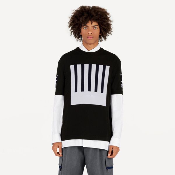 19fw jacquard monogram wool blend kintting t-shirt earth bar code logo jacquard fashion tee casual street short sleeve t-shirt, White;black
19fw jacquard monogram wool blend kintting t-shirt earth bar code logo jacquard fashion tee casual street short sleeve t-shirt, White;black