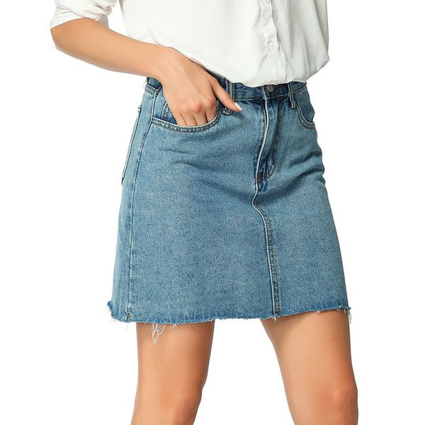 summer new blue casual denim skirt women streetwear slim high waist pencil skirt mini pockets button all-matched jeans skirts, Black
summer new blue casual denim skirt women streetwear slim high waist pencil skirt mini pockets button all-matched jeans skirts, Black