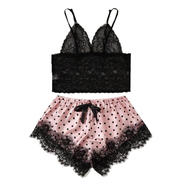 summer women lace sleeveless nightwear outfit set v-neck tank +short pants sleeping wear lingerie pajamas 2psc set, Black;red
summer women lace sleeveless nightwear outfit set v-neck tank +short pants sleeping wear lingerie pajamas 2psc set, Black;red