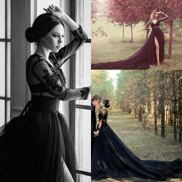 черный gothic v шеи тюль a line boho свадебные платья 2020 sheer длинные рукава tull кружева аппликация бисером сплит свадебные платья bc410, White
черный gothic v шеи тюль a line boho свадебные платья 2020 sheer длинные рукава tull кружева аппликация бисером сплит свадебные платья bc410, White