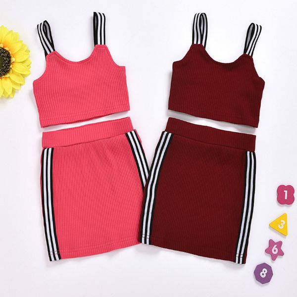 2020 new 2-7y summer infant kids girls clothes sets fashion striped sleeveless vest mini skirts 2pcs outfits, White
2020 new 2-7y summer infant kids girls clothes sets fashion striped sleeveless vest mini skirts 2pcs outfits, White
