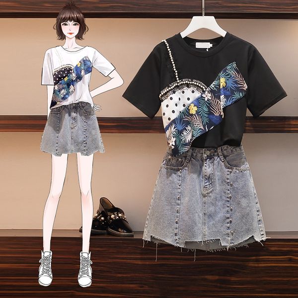 jsxdhk большого размер женщин 2 piece set new summer white цветочных печати ruffles бисероплетение футболки и жан кисточкой mini a line юбка
jsxdhk большого размер женщин 2 piece set new summer white цветочных печати ruffles бисероплетение футболки и жан кисточкой mini a line юбка