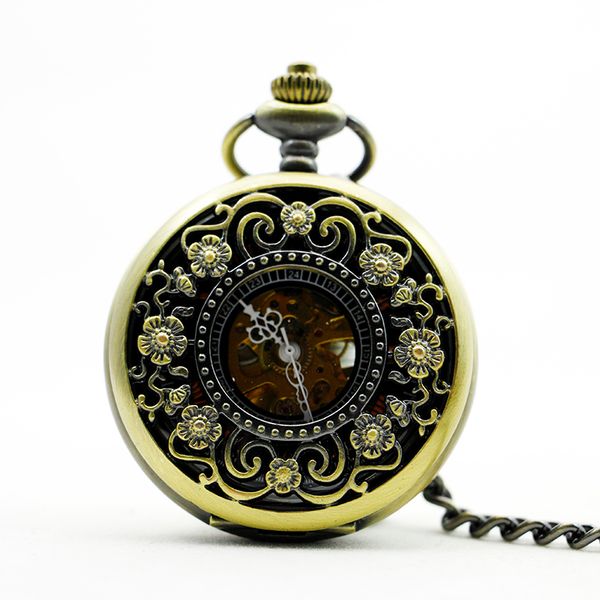 bronze hollowed carved flower mechanical pocket watch black dial with fob chain pjx1078, Slivery;golden
bronze hollowed carved flower mechanical pocket watch black dial with fob chain pjx1078, Slivery;golden
