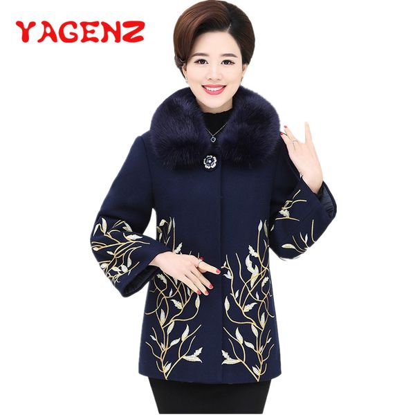 yagenz plus size winter coat women basic outerwear embroidery wool coat elegant female fur collar woolen coats 597, Black
yagenz plus size winter coat women basic outerwear embroidery wool coat elegant female fur collar woolen coats 597, Black