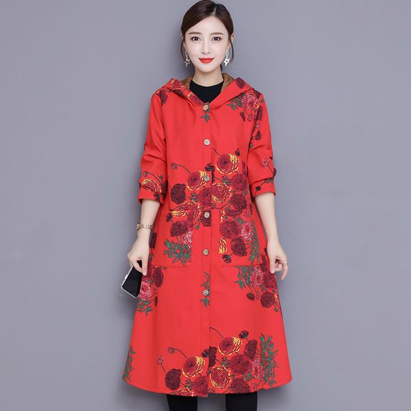 autumn and winter ethnic-style large size cotton linen retro literature and art brushed thick hooded trench coat, Blue;black
autumn and winter ethnic-style large size cotton linen retro literature and art brushed thick hooded trench coat, Blue;black