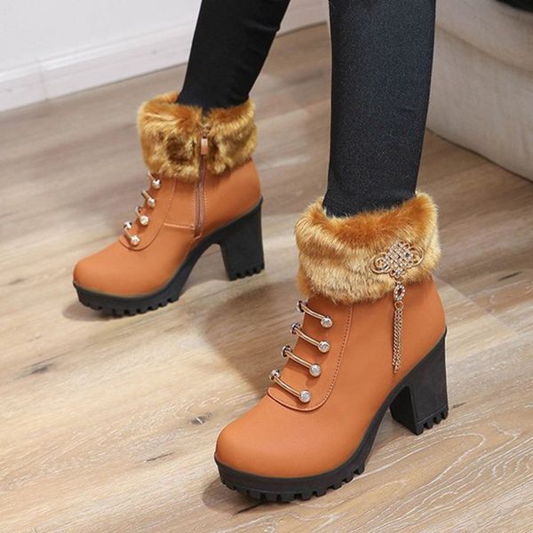 boots women fashion pure color round toe side zipper boots square heels vintage winter warm women botas mujer ladies shoes, Black
boots women fashion pure color round toe side zipper boots square heels vintage winter warm women botas mujer ladies shoes, Black