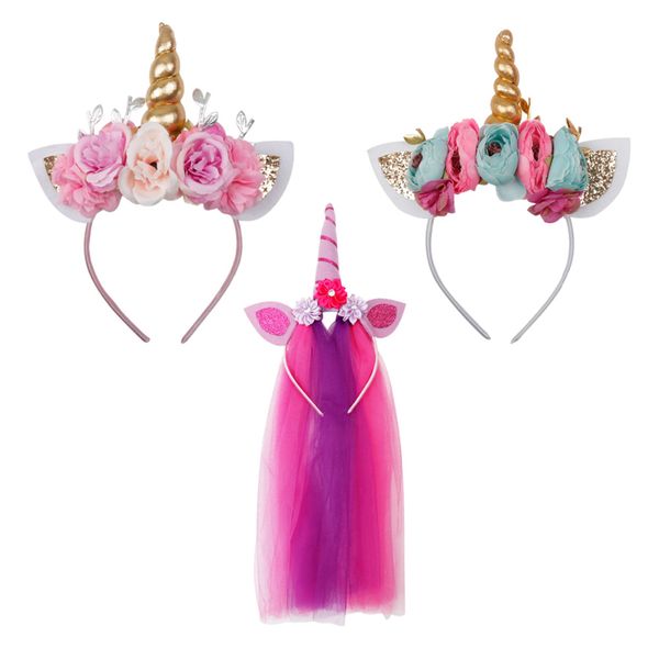 hair accessories unicorn horn hairband girls kid children birthday party gift rainbow headband chiffon glitter bow hair hoop, Slivery;white
hair accessories unicorn horn hairband girls kid children birthday party gift rainbow headband chiffon glitter bow hair hoop, Slivery;white