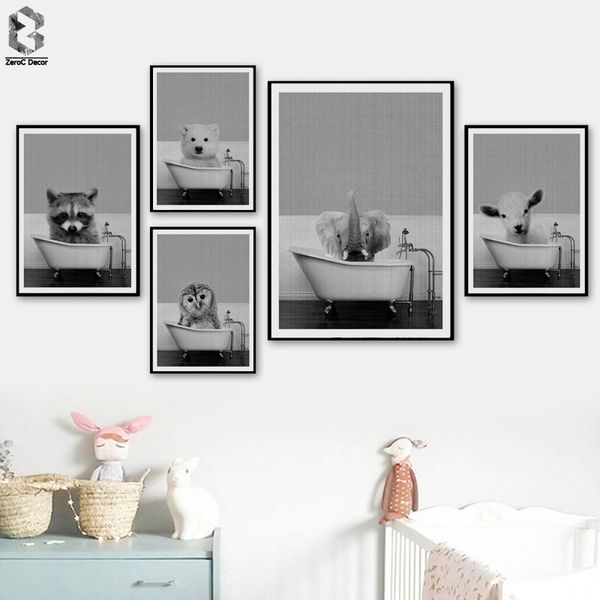 nordic posters prints elephant giraffe panda koala in the bathtub animals wall art canvas painting wall pictures baby room decor
nordic posters prints elephant giraffe panda koala in the bathtub animals wall art canvas painting wall pictures baby room decor