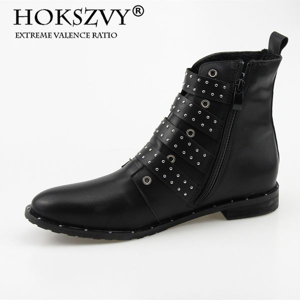 hokszvzy black studded leather ankle boots buckles low heeled high women boots zapatos mujer ladies shoes size 42 hykl-6618 t200520
hokszvzy black studded leather ankle boots buckles low heeled high women boots zapatos mujer ladies shoes size 42 hykl-6618 t200520