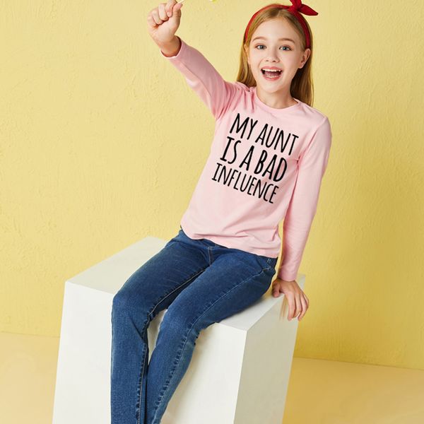my aunt is a bad influence autumn spring children tee shirt funny kids long sleeve t-shirt boys girls fashion tees clothes, Blue
my aunt is a bad influence autumn spring children tee shirt funny kids long sleeve t-shirt boys girls fashion tees clothes, Blue
