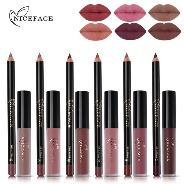 2 in 1 niceface matte liquid lipstick + lipliner pencil kit waterproof long lasting batom nude rouge lipgloss makeup set
2 in 1 niceface matte liquid lipstick + lipliner pencil kit waterproof long lasting batom nude rouge lipgloss makeup set