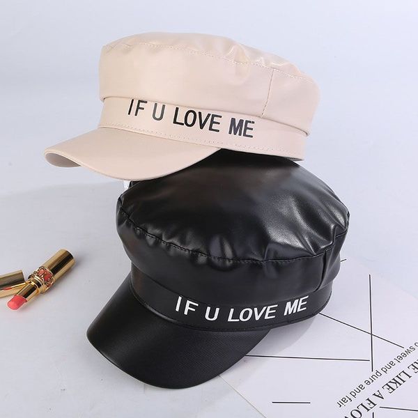 fashion solid hat winter cap pu hat women cap casual street wear rope flat cap elegant solid autumn, Blue;gray 
fashion solid hat winter cap pu hat women cap casual street wear rope flat cap elegant solid autumn, Blue;gray