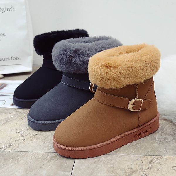 women fashion snow boots flock winter super warm slip on round toe ankle boots platform shoes size 35-40, Black
women fashion snow boots flock winter super warm slip on round toe ankle boots platform shoes size 35-40, Black