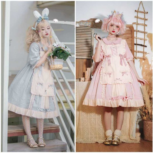 japanese kawaii creamy blue pink lolita dress women peter pan collar cute sweet bow girl high waist party dress, Black;gray
japanese kawaii creamy blue pink lolita dress women peter pan collar cute sweet bow girl high waist party dress, Black;gray