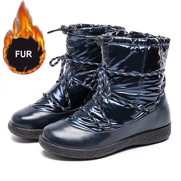 2019 new winter boots women snow boots fur warm ankle for women shoes waterproof padded female winter lace-up, Black
2019 new winter boots women snow boots fur warm ankle for women shoes waterproof padded female winter lace-up, Black
