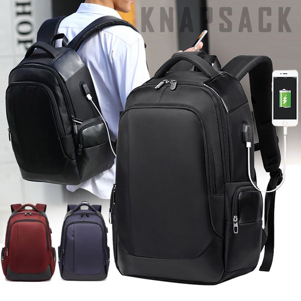 new men travel backpack large capacity bag with usb charging port laprucksack