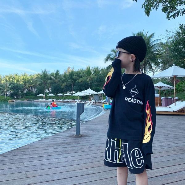 2020 kids sweatshirt handsome fashion toddler boys girls family clothes, Black