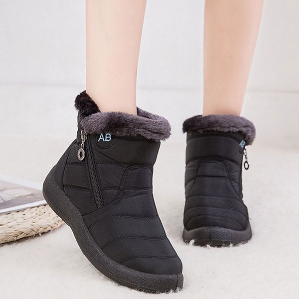 winter women boots fashion snow ankle boots ladies plush insole couple thick-soled shoes waterproof flat down bottes femme, Black
winter women boots fashion snow ankle boots ladies plush insole couple thick-soled shoes waterproof flat down bottes femme, Black