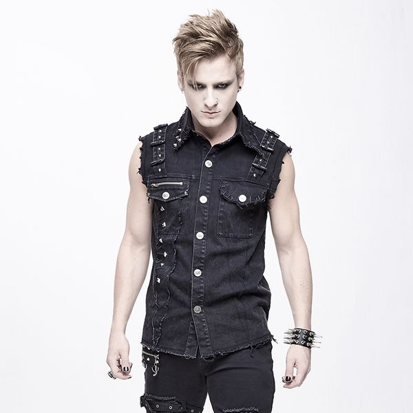 men's vests devil fashion heavy metal black vest gothic zipper handsome punk sleeveless tank top, Black;white
men's vests devil fashion heavy metal black vest gothic zipper handsome punk sleeveless tank top, Black;white