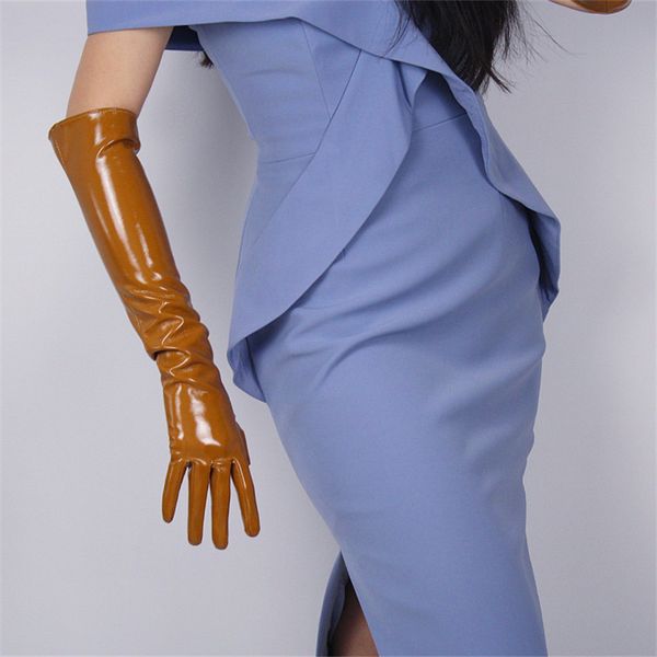 patent leather long gloves 50cm long section emulation leather bright glossy mirror bright leather bright brown caramel wpu85, Blue;gray
patent leather long gloves 50cm long section emulation leather bright glossy mirror bright leather bright brown caramel wpu85, Blue;gray
