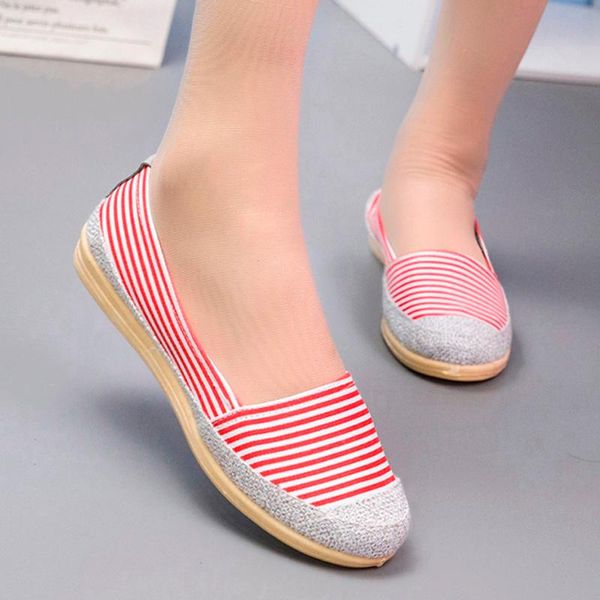 cotton fabric stripe loafers women lazy shoes new arrival slip-on round toe breathable single shoes slip-on casual single, Black
cotton fabric stripe loafers women lazy shoes new arrival slip-on round toe breathable single shoes slip-on casual single, Black