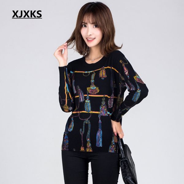 xjxks pullover women sweater women sweaters and pullovers sweater ladies long sleeve casual print jumper, White;black
xjxks pullover women sweater women sweaters and pullovers sweater ladies long sleeve casual print jumper, White;black