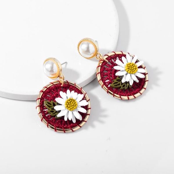 ziccowong fashion sweet imitation pearl drop earrings handmade cotton flower round brincos long statement earrings jewelry, Silver
ziccowong fashion sweet imitation pearl drop earrings handmade cotton flower round brincos long statement earrings jewelry, Silver
