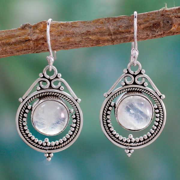 otoky earrings women vintage jewelry moonstone earrings for women dangle hook stud earring gift 19may23, Silver
otoky earrings women vintage jewelry moonstone earrings for women dangle hook stud earring gift 19may23, Silver