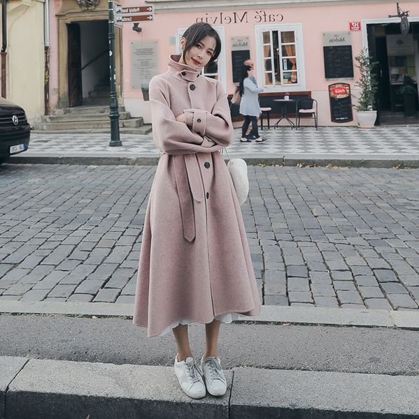 winter cashmere coat,2019 new hepburn style woolen women coat long section turn-down collar adjustable waist winter coats, Black
winter cashmere coat,2019 new hepburn style woolen women coat long section turn-down collar adjustable waist winter coats, Black