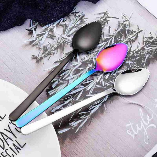 1pc stainless steel apple scraping spoon scraper spoon serrated sawtooth edge long handle multi-functional baby food prepare
1pc stainless steel apple scraping spoon scraper spoon serrated sawtooth edge long handle multi-functional baby food prepare