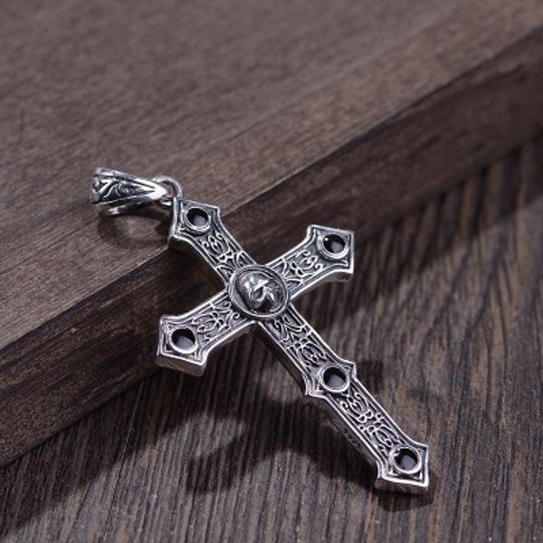 religious cross skull pendant 925 sterling silver male with natural onyx stone retro punk prayer jewelry ametist
religious cross skull pendant 925 sterling silver male with natural onyx stone retro punk prayer jewelry ametist