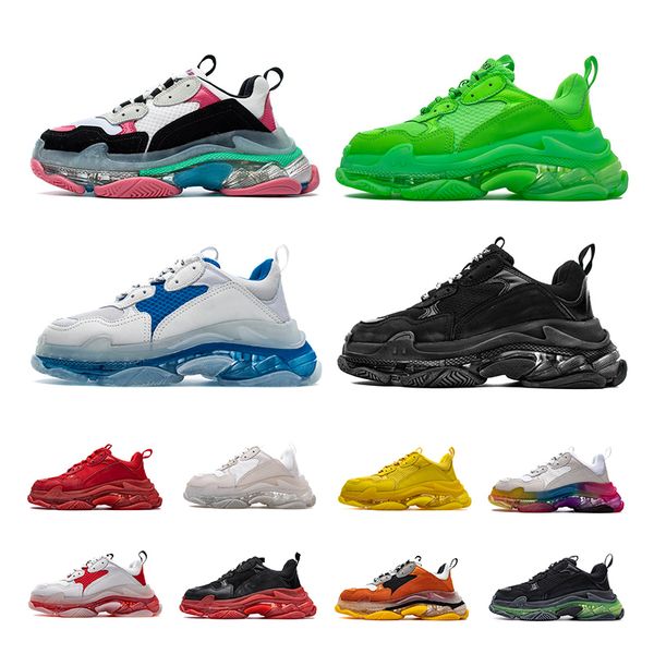 designer 17fw triple s adds a clear bubble midsole men sneakers étoile mens women neon green luxury platform brand casual dad shoes, Black
designer 17fw triple s adds a clear bubble midsole men sneakers étoile mens women neon green luxury platform brand casual dad shoes, Black