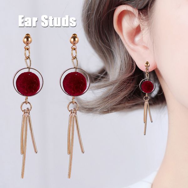 fashion womens stud earings plush ball tassle ear accessories simple ornament@88, Silver
fashion womens stud earings plush ball tassle ear accessories simple ornament@88, Silver