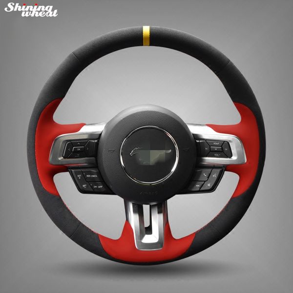 shining wheat hand-stitched black suede steering wheel cover for 2015 2016 new mustang
shining wheat hand-stitched black suede steering wheel cover for 2015 2016 new mustang