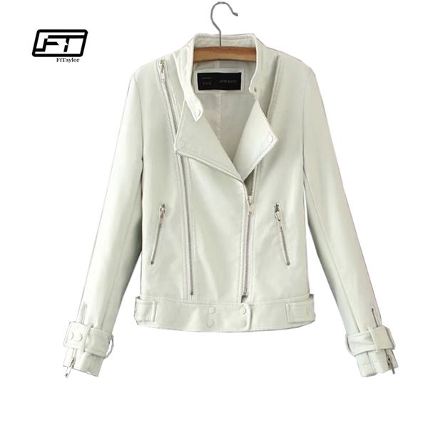 fitaylor punk motorcycle women jacket black white rivet faux soft leather jackets pu blazer zippers coat outerwear
fitaylor punk motorcycle women jacket black white rivet faux soft leather jackets pu blazer zippers coat outerwear