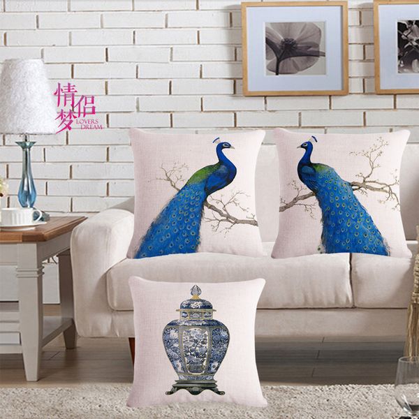 originality peacock blue and white porcelain cotton flax pillow back cushion loose coat
originality peacock blue and white porcelain cotton flax pillow back cushion loose coat