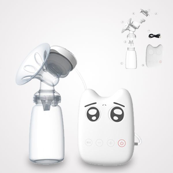 single/double electric breast pump with baby milk bottle infant usb bpa powerful breast pumps baby breast feeding er725, White
single/double electric breast pump with baby milk bottle infant usb bpa powerful breast pumps baby breast feeding er725, White