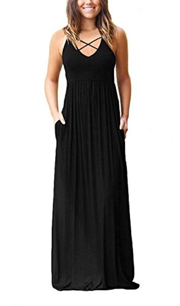 casual dresses longyuan women's sleeveless racerback maxi with pockets plain loose long, Black;gray
casual dresses longyuan women's sleeveless racerback maxi with pockets plain loose long, Black;gray