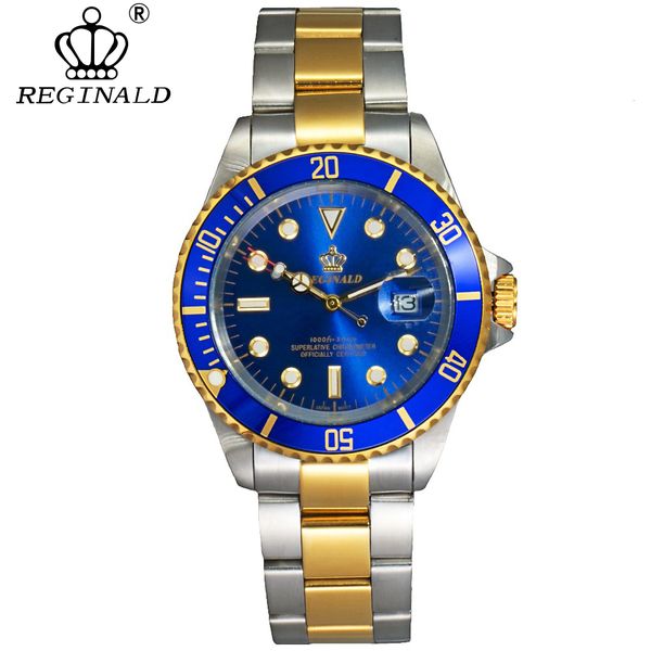 reginald watch men rotatable bezel gmt sapphire glass 50m water full steel sport fashion blue dial quartz watch reloj hombre, Slivery;brown
reginald watch men rotatable bezel gmt sapphire glass 50m water full steel sport fashion blue dial quartz watch reloj hombre, Slivery;brown