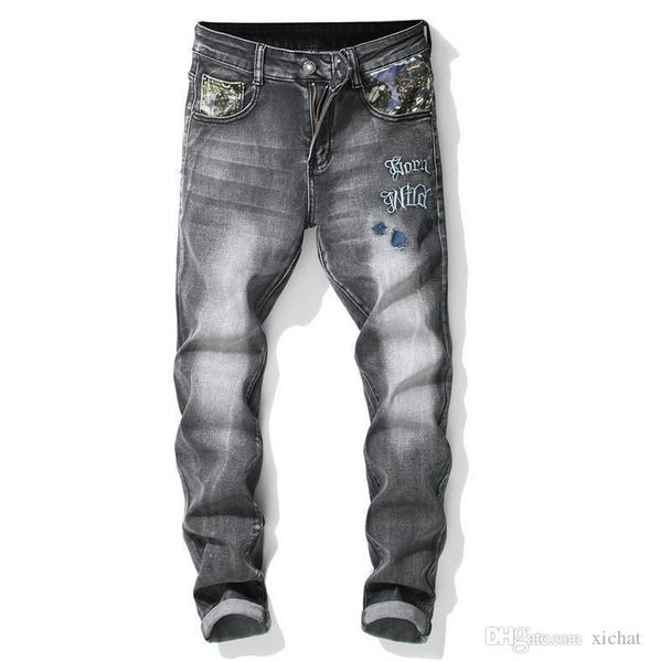 mens super skinny stretch retro black jeans slim fit designer embroidery scratched pencil biker bleached denim pants streetwear 5571, Blue
mens super skinny stretch retro black jeans slim fit designer embroidery scratched pencil biker bleached denim pants streetwear 5571, Blue