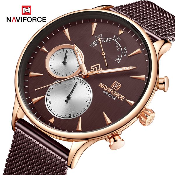 luxury naviforce brand watch men full steel waterproof quartz wristwatch mens date sport watches relogio masculino, Slivery;brown
luxury naviforce brand watch men full steel waterproof quartz wristwatch mens date sport watches relogio masculino, Slivery;brown