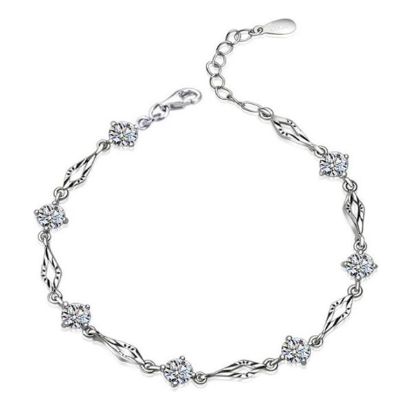 16.5+3cm cz diamond bracelet women jewelry 925 sterling silver plated charm link bracelets with crystal, Golden;silver
16.5+3cm cz diamond bracelet women jewelry 925 sterling silver plated charm link bracelets with crystal, Golden;silver