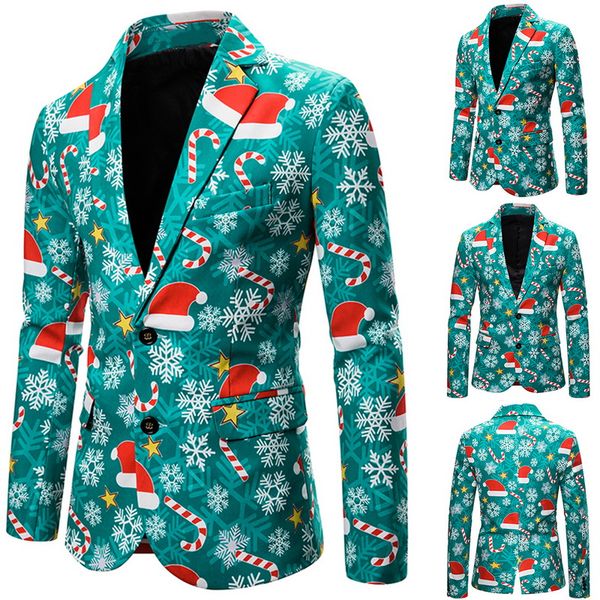 monerffi 2019 autumn winter mens blazer christmas costume mens slim fit christmas printed suit jacket brand men coat for party, White;black
monerffi 2019 autumn winter mens blazer christmas costume mens slim fit christmas printed suit jacket brand men coat for party, White;black