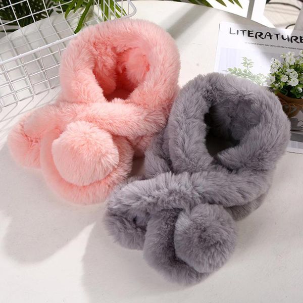 solid color faux fur kids boy girl warm winter neck warmer pompom scarf, Blue;gray
solid color faux fur kids boy girl warm winter neck warmer pompom scarf, Blue;gray