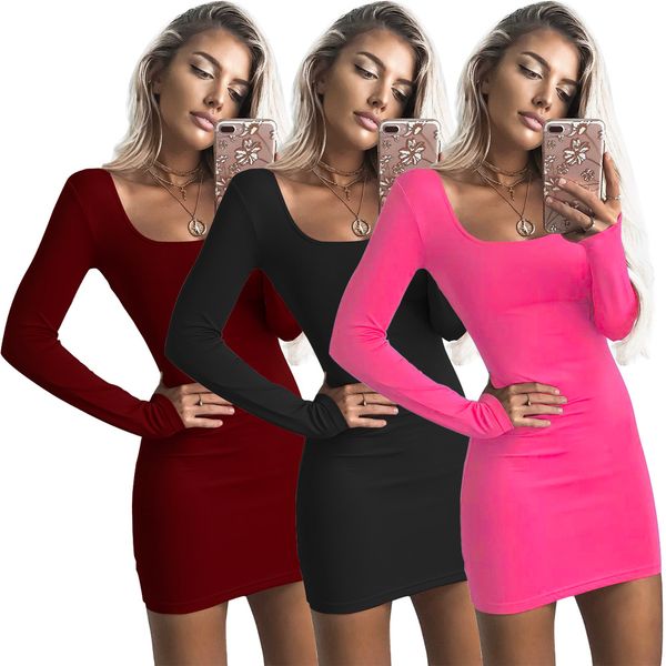 europe and the united states autumn new low-cut slim bag hip dress women's clothing casual dresses, Black;gray
europe and the united states autumn new low-cut slim bag hip dress women's clothing casual dresses, Black;gray