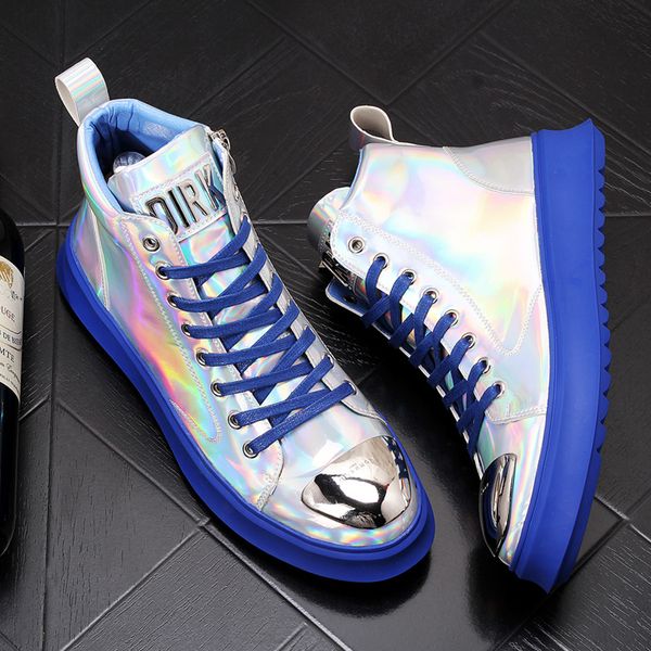 zapatos de hombre gold silver white leather casual shoes men bling high lace up sneakers outdoor male footwear 2a, Black
zapatos de hombre gold silver white leather casual shoes men bling high lace up sneakers outdoor male footwear 2a, Black
