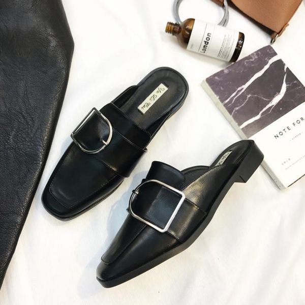 woman low heels mules buckle slip on slides casual square toe shoes shallow sandals ladies leather sapato feminino black loafers
woman low heels mules buckle slip on slides casual square toe shoes shallow sandals ladies leather sapato feminino black loafers