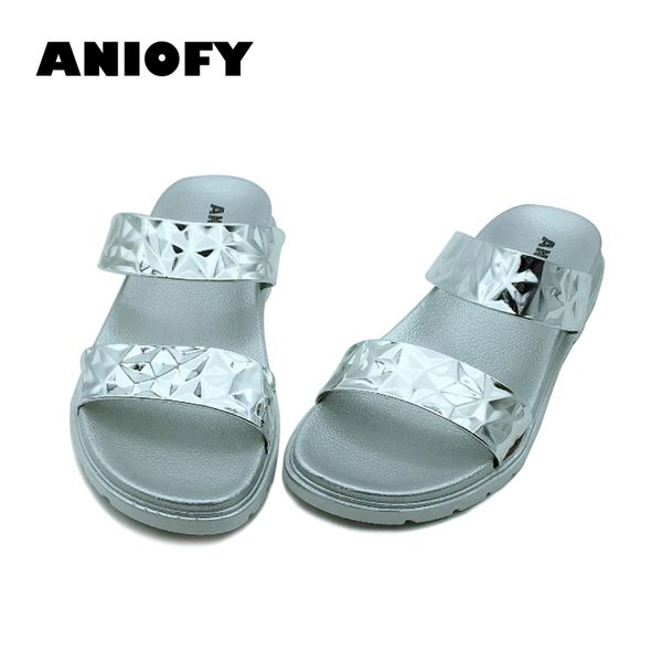 aniofy baneh style popular female casual sandals slippers shining straps ladies' comfortable flat slippers beach shoes for women, Black
aniofy baneh style popular female casual sandals slippers shining straps ladies' comfortable flat slippers beach shoes for women, Black
