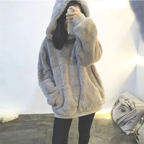 2019 autumn winter fashion streetwear faux fur hooded sweatshirs women oversize hoodies harajuku pullovers girls coats x21, Black
2019 autumn winter fashion streetwear faux fur hooded sweatshirs women oversize hoodies harajuku pullovers girls coats x21, Black